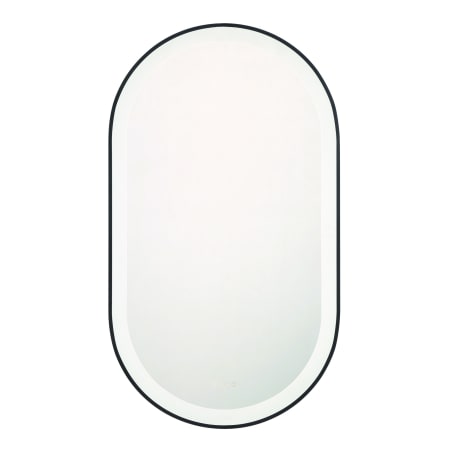 Eurofase Lighting Sara 24" W x 42" H Modern Oval AluminumBathroom Wall Mirror with LED Lighting Black