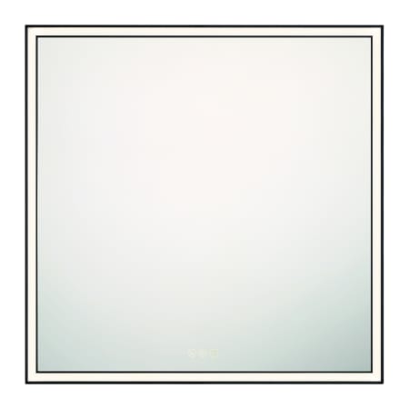 Eurofase Lighting Nixon 32" W x 32" H Modern Square AluminumBathroom Wall Mirror with LED Lighting Black
