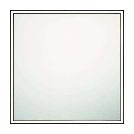 Eurofase Lighting Nixon 36" W x 36" H Modern Square AluminumBathroom Wall Mirror with LED Lighting Black