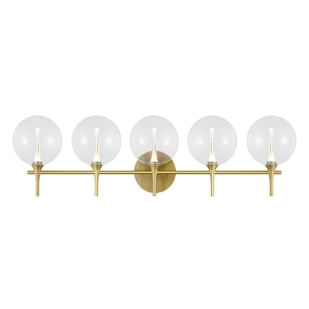 Eurofase Lighting Iissa 5 Light 36" Wide Vanity Light Gold