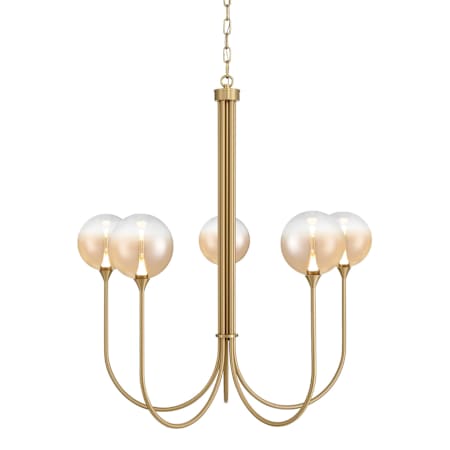 Eurofase Lighting Iissa 34" Wide Chandelier Gold / Amber Glass