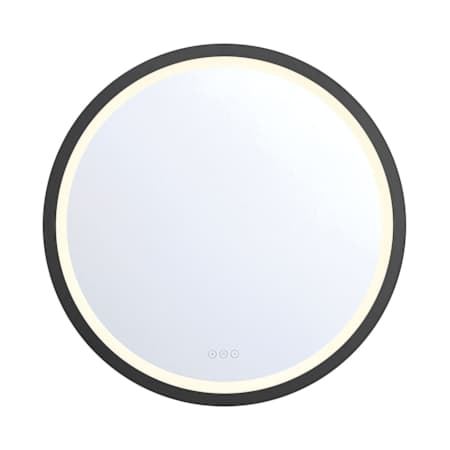 Eurofase Lighting Artell 32" Diameter Circular Flat Aluminum Framed Wall Mounted Bathroom Mirror with Lighting Brushed Black