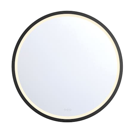 Eurofase Lighting Artell 42" Diameter Circular Flat Aluminum Framed Wall Mounted Bathroom Mirror with Lighting Brushed Black