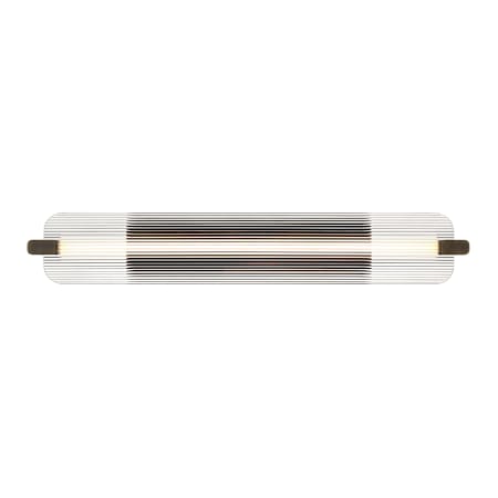 Eurofase Lighting Neoness 35" Wide LED Vanity Light Weathered Brass / Clear Glass