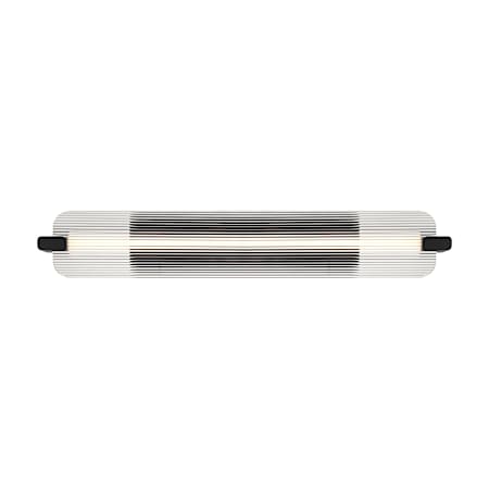 Eurofase Lighting Neoness 35" Tall LED Outdoor Wall Sconce Matte Black / Clear Glass