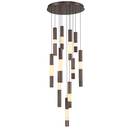 Eurofase Lighting Ronda 11 Light 20" Wide LED Waterfall Chandelier Harlow Bronze