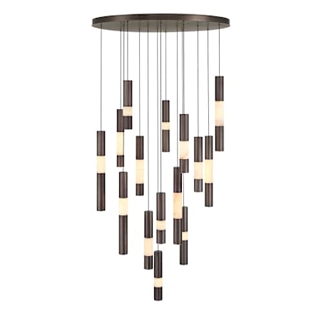 Eurofase Lighting Ronda 15 Light 32" Wide LED Waterfall Chandelier Harlow Bronze