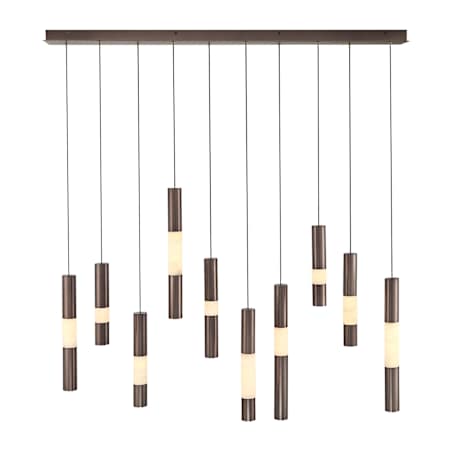 Eurofase Lighting Ronda 10 Light 50" Wide LED Linear Chandelier Harlow Bronze