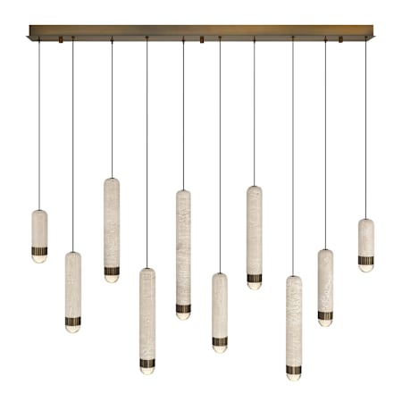 Eurofase Lighting Cambre 10 Light 50" Wide LED Linear Chandelier Antique Brass