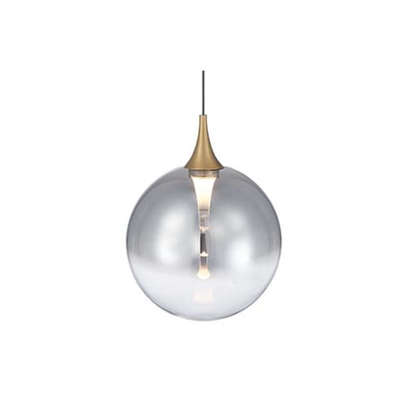 Eurofase Lighting Iissa 7" Wide LED Pendant Gold / Smoked Glass