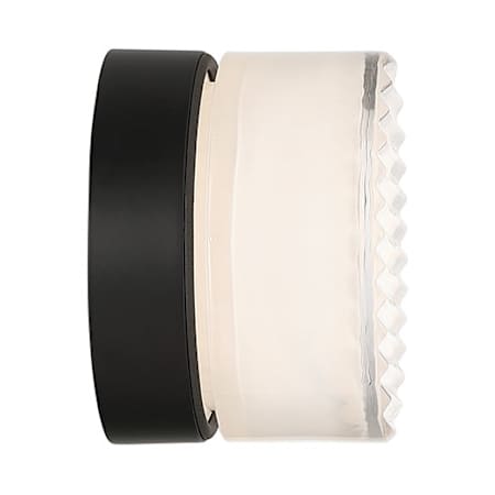 Eurofase Lighting Sternn 5" Wide LED Flush Mount Outdoor Outdoor Ceiling Fixture Matte Black / Clear Ribbed