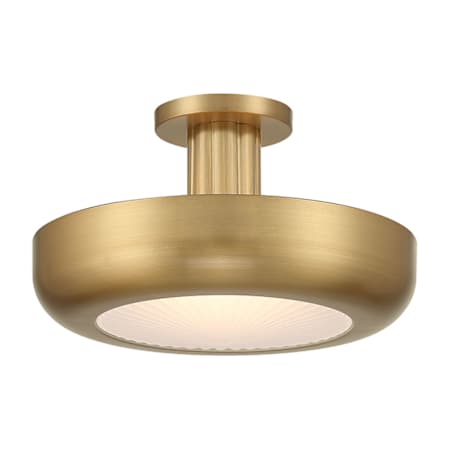 Eurofase Lighting Macey 16" Wide LED Semi-Flush Bowl Ceiling Fixture Antique Brass