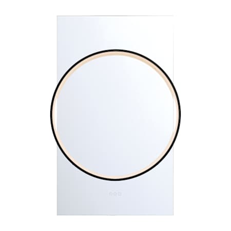 Eurofase Lighting Trails 30"W x 46"H Rectangular Flat Frameless Wall Mounted Bathroom Mirror with Lighting Matte Black