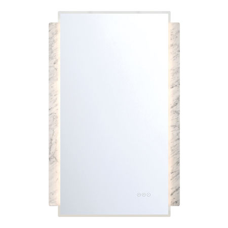 Eurofase Lighting Sadona 27"W x 42"H Rectangular Beveled Framed Wall Mounted Bathroom Mirror with Lighting Marble