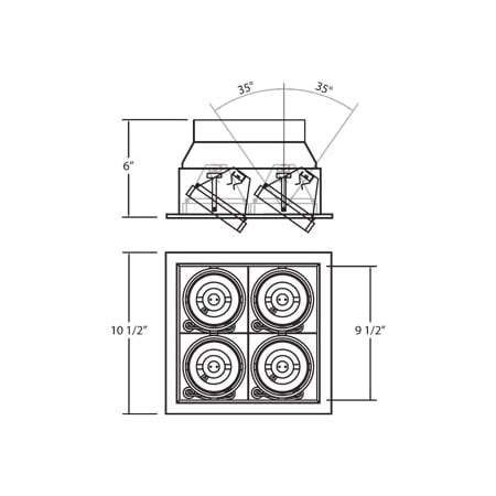 Eurofase Lighting-TE114B-TE114B Line Drawing 2