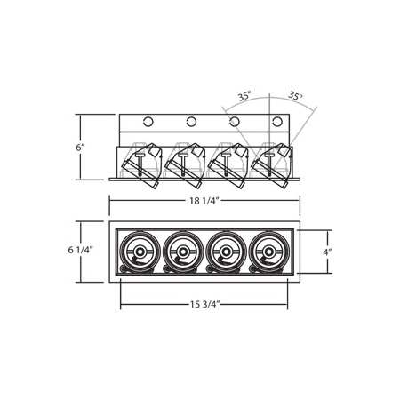Eurofase Lighting-TE164A-TE164A Line Drawing 2