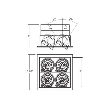 Eurofase Lighting-TE164B-TE164B Line Drawing 2