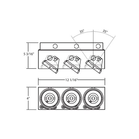 Eurofase Lighting-TE213TR-TE213TR Line Drawing 2