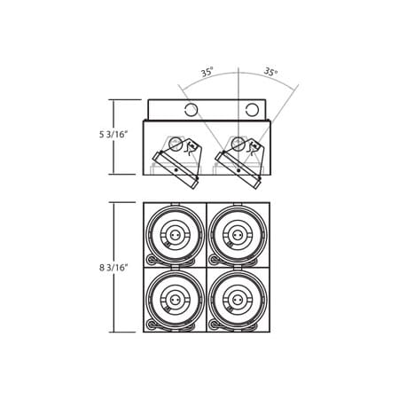 Eurofase Lighting-TE214B-TE214B Line Drawing 2