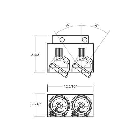 Eurofase Lighting-TE222-TE222 Line Drawing 2