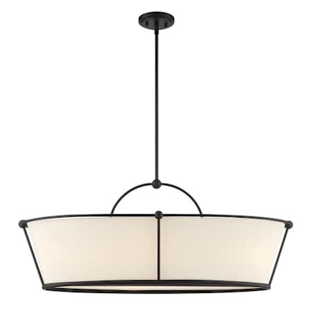 Eurofase Lighting Pulito 6 Light 38" Wide Pendant Black