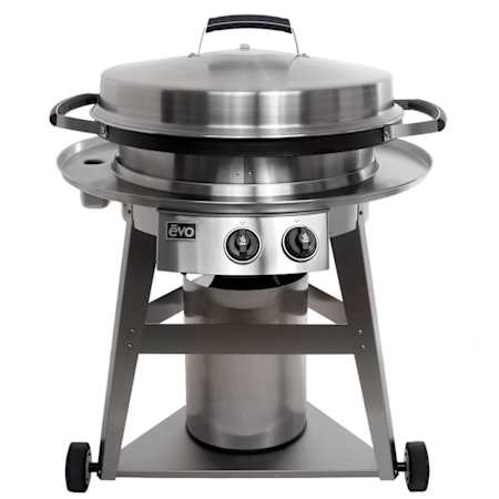 EVO Affinity 30G 48,000 BTU 40 Inch Wide Liquid Propane Free Standing Grill with Ceramic Cooking Surface Stainless