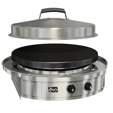 EVO Professional 36,267 BTU 36 Inch Wide Natural Gas Built-In Grill with Seasoned Cooking Surface Stainless