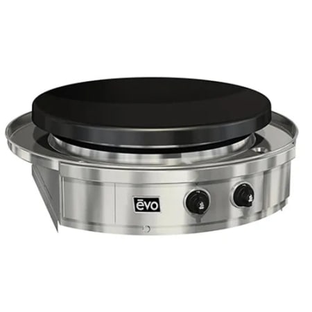EVO 30" Circular Cooktop for Indoor Use Only - Natural Gas Powered Stainless Steel