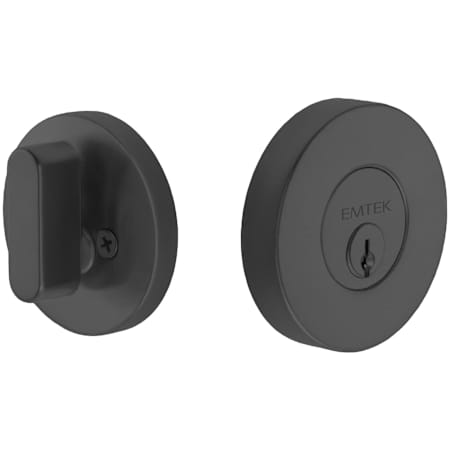 Expressions by Emtek Single Cylinder Keyed Entry Round Deadbolt Matte Black