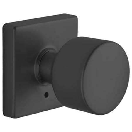 Expressions by Emtek Page Privacy Door Knob Set with Square Rose Matte Black