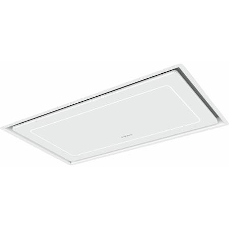 Faber High Light Series 36 Inch Wide Island Range Hood with Perimeter Aspiration and Mesh Filters Matte White