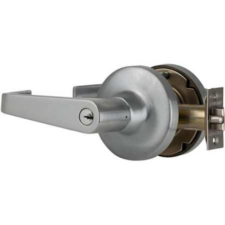 Falcon W Series Apartment Keyed Entry Lever Set with Dane Lever Satin Chrome