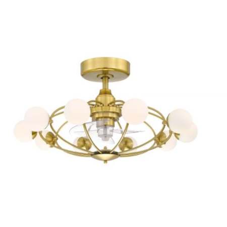 Fanimation 32" Wide Kerring Dry Indoor Ceiling Fan Brushed Satin Brass