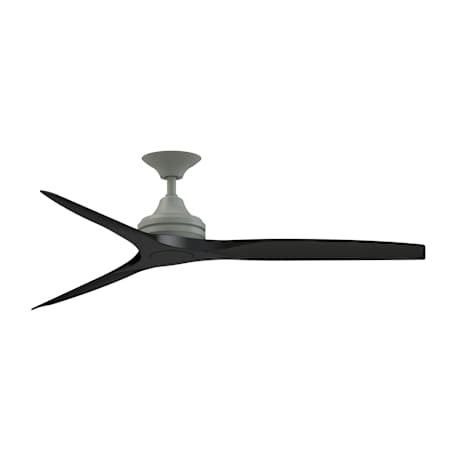 Fanimation Spitfire 60" 3 Blade Indoor Smart Hanging Ceiling Fan with Remote Control Antique Graphite / Black