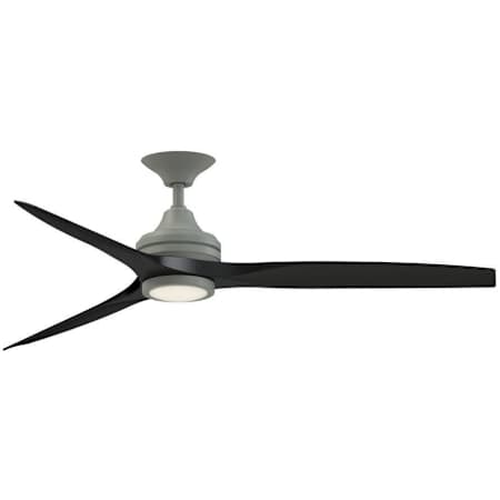 Fanimation Spitfire 60" 3 Blade Indoor Smart LED Hanging Ceiling Fan with Remote Control Antique Graphite / Black