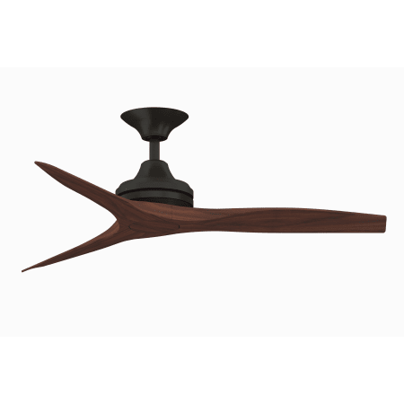 Fanimation Spitfire 48" 3 Blade Indoor / Outdoor Smart Ceiling Fan Dark Bronze / Whiskey Wood