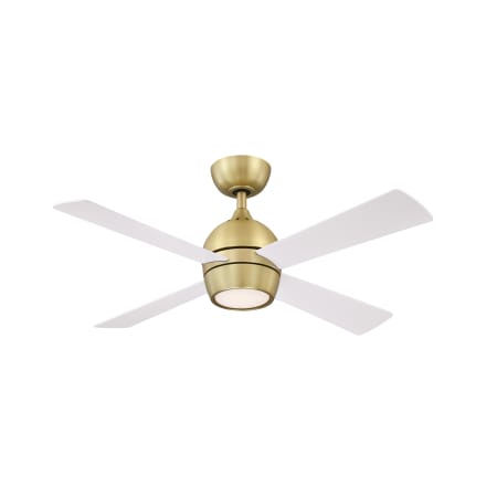 Fanimation Kwad 44" 4 Blade Indoor LED Ceiling Fan with Remote Control Brushed Satin Brass