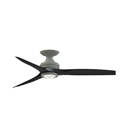 Fanimation Spitfire 54" 3 Blade Smart LED Indoor / Outdoor Hugger Ceiling Fan with Remote Control Included Antique Graphite / Black