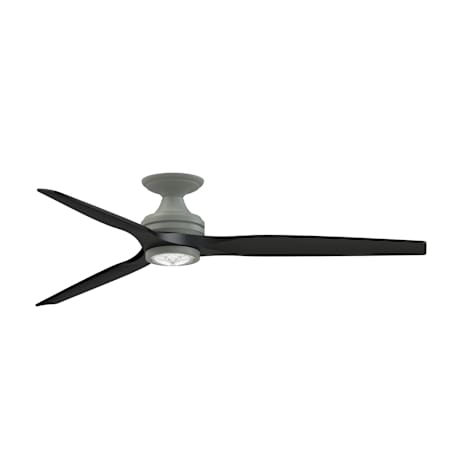 Fanimation Spitfire 64" 3 Blade Smart LED Indoor / Outdoor Hugger Ceiling Fan with Remote Control Included Antique Graphite / Black