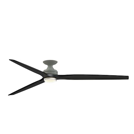 Fanimation Spitfire 84" 3 Blade Smart LED Indoor / Outdoor Hugger Ceiling Fan with Double-Walled Light Kit with Remote Control Included Antique Graphite / Black