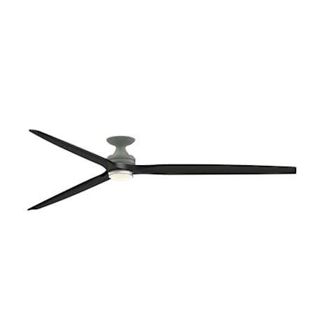 Fanimation Spitfire 96" 3 Blade Smart LED Indoor / Outdoor Hugger Ceiling Fan with Double-Walled Light Kit with Remote Control Included Antique Graphite / Black