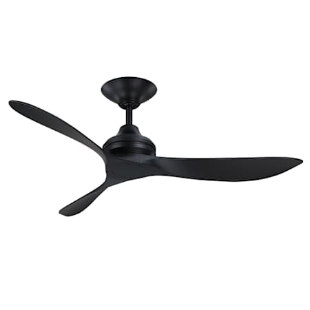 Fanimation Aviara Coastal 52" 3 Blade Indoor / Outdoor Smart Ceiling Fan with Remote Control Black / Black