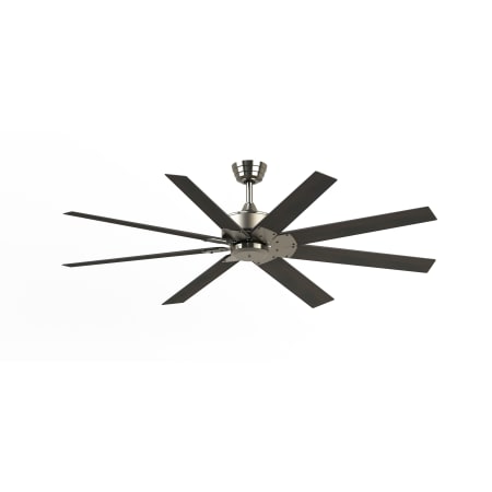 Fanimation Levon Custom 64" 8 Blade Indoor / Outdoor Smart Ceiling Fan with Remote Control Brushed Nickel / Dark Walnut