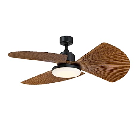 Fanimation TriAire Custom 52" 3 Blade Indoor / Outdoor Smart LED Ceiling Fan with Remote Control Black / Koa