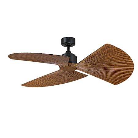 Fanimation TriAire Custom 52" 3 Blade Indoor / Outdoor Smart Ceiling Fan with Remote Control Black / Koa