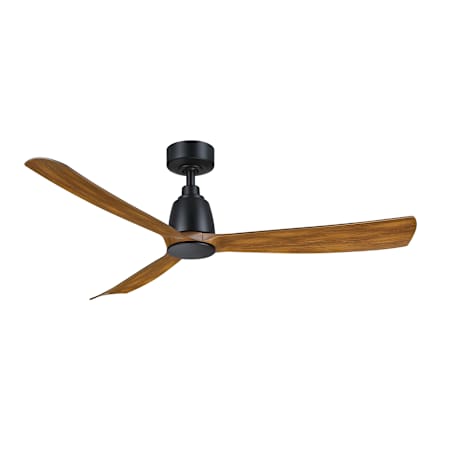 Fanimation Kute 52" 3 Blade Indoor / Outdoor Smart Ceiling Fan with Remote Control Black / Koa