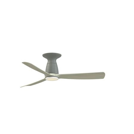 Fanimation Kute 44" 3 Blade Smart LED Indoor / Outdoor Hugger Ceiling Fan with Remote Control Included Antique Graphite / Light Oak