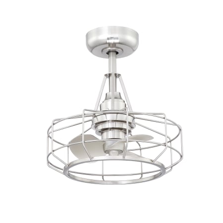 Fanimation Archive 12" 3 Blade Indoor / Outdoor Smart Ceiling Fan Brushed Nickel