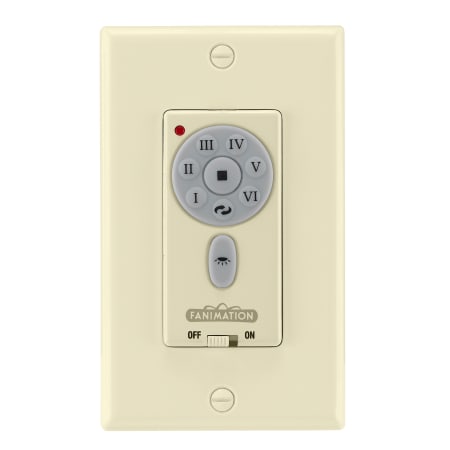 Fanimation 6 Speed DC Reversible Fan and Light Wall Control Light Almond