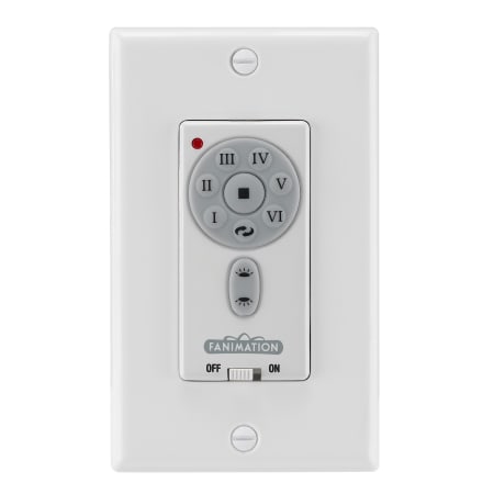 Fanimation 6 Speed DC Reversible Fan and Up / Down Light Wall Control White